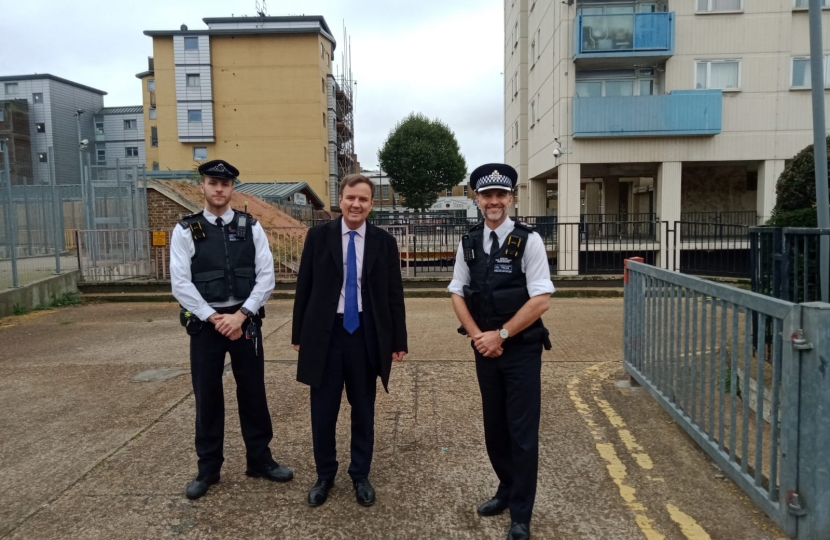 Greg Hands MP with the BCU Commander 