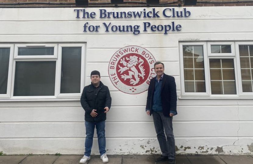 Greg and Cllr Afonso at the Brunswick Club