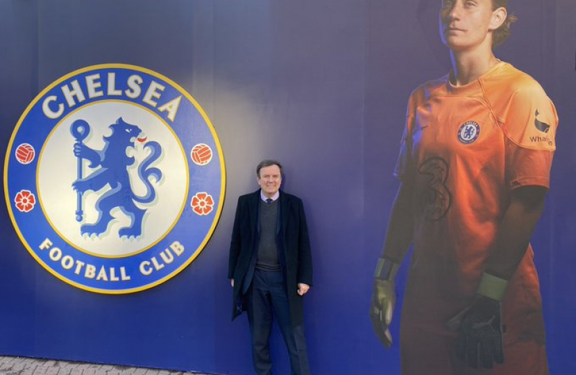 Greg outside Stamford Bridge