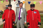 Greg with Chelsea pensioners