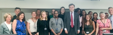 Greg Hands MP visiting hard-working Royal Borough of Kensington & Chelsea social workers at the Malton Road centre, last week.