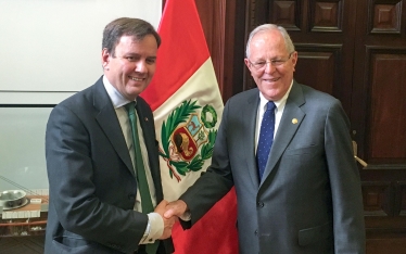 Meeting Peru's President Pedro Pablo Kuczynski in Lima last week.