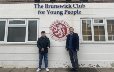 Greg and Cllr Afonso at the Brunswick Club