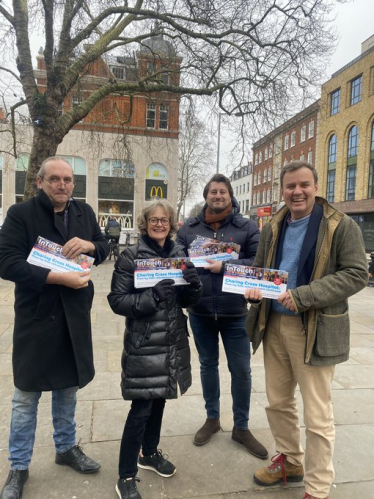 Greg canvassing Chelsea