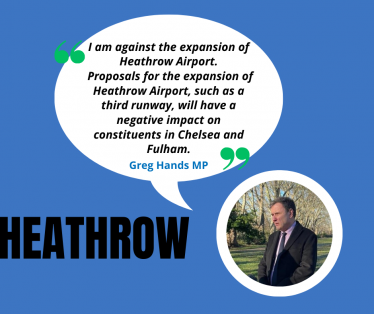 Greg Hands MP continues to oppose Heathrow expansion